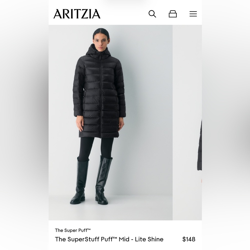 Aritzia The SuperStuff Puff™ Mid - Lite Shine- NWT - Medium-